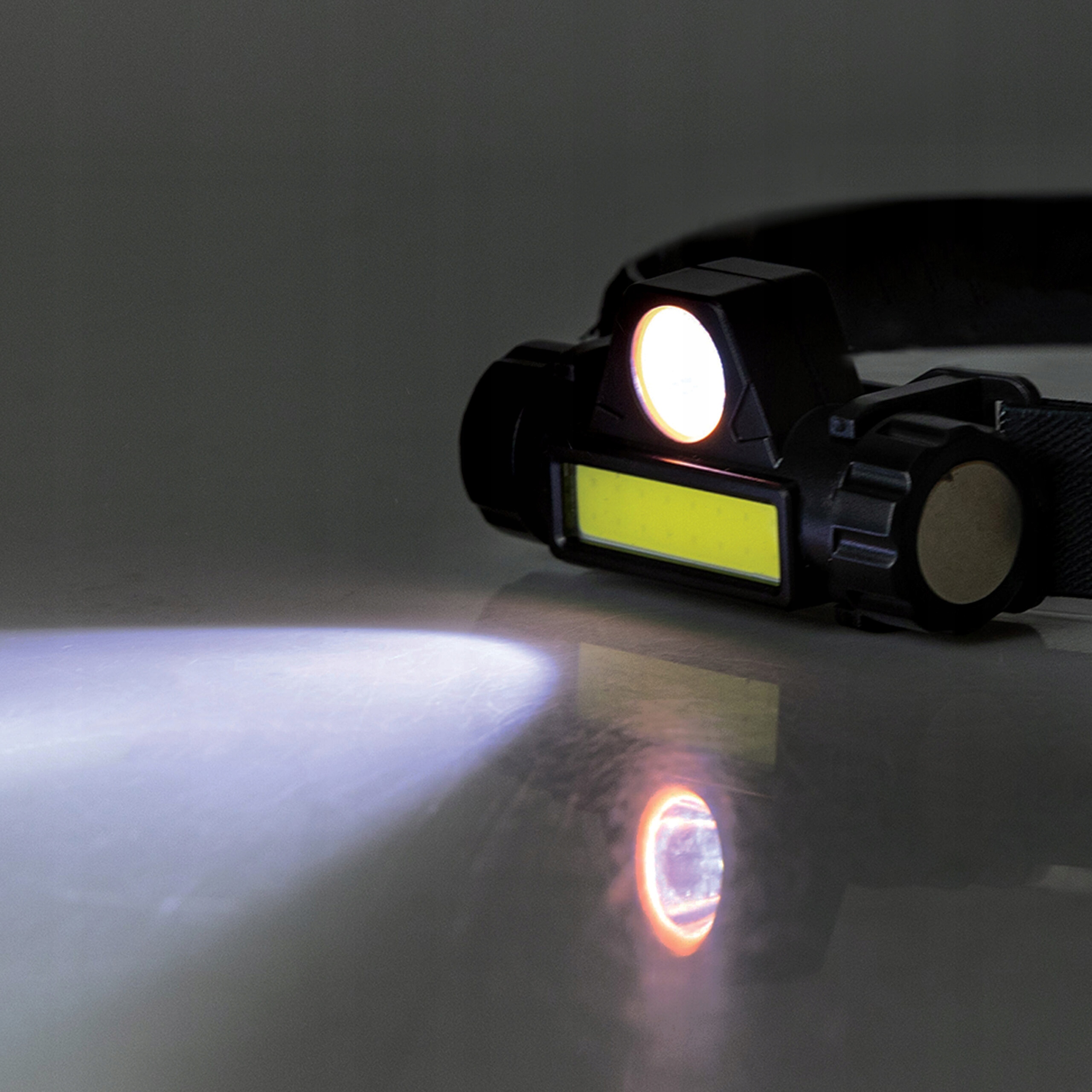 MOCNA LATARKA CZOŁOWA CZOŁÓWKA Z MAGNESEM LAMPA COB WYPINANA USB LED 4W1 Marka Blow