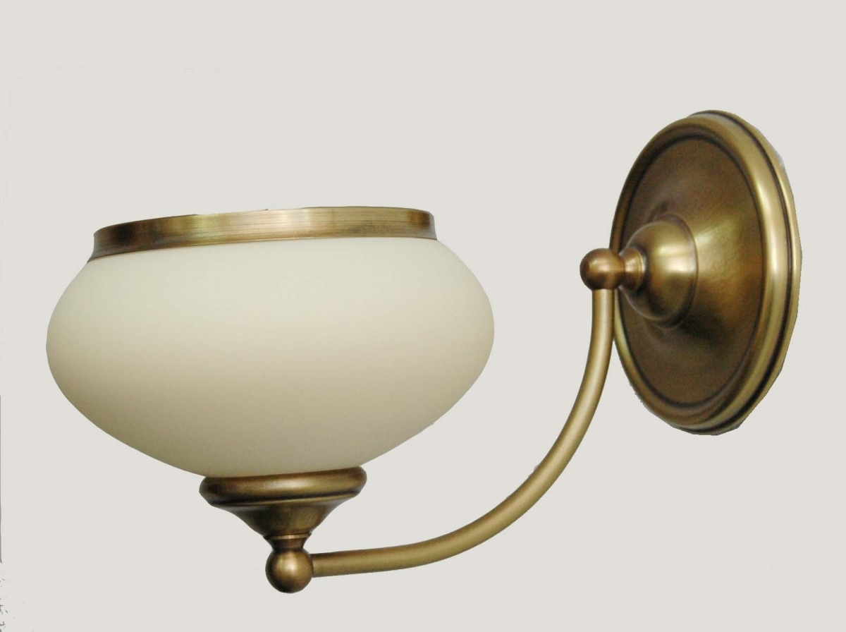 Mosadzné nástenné svietidlo, nástenná lampa z mosadze