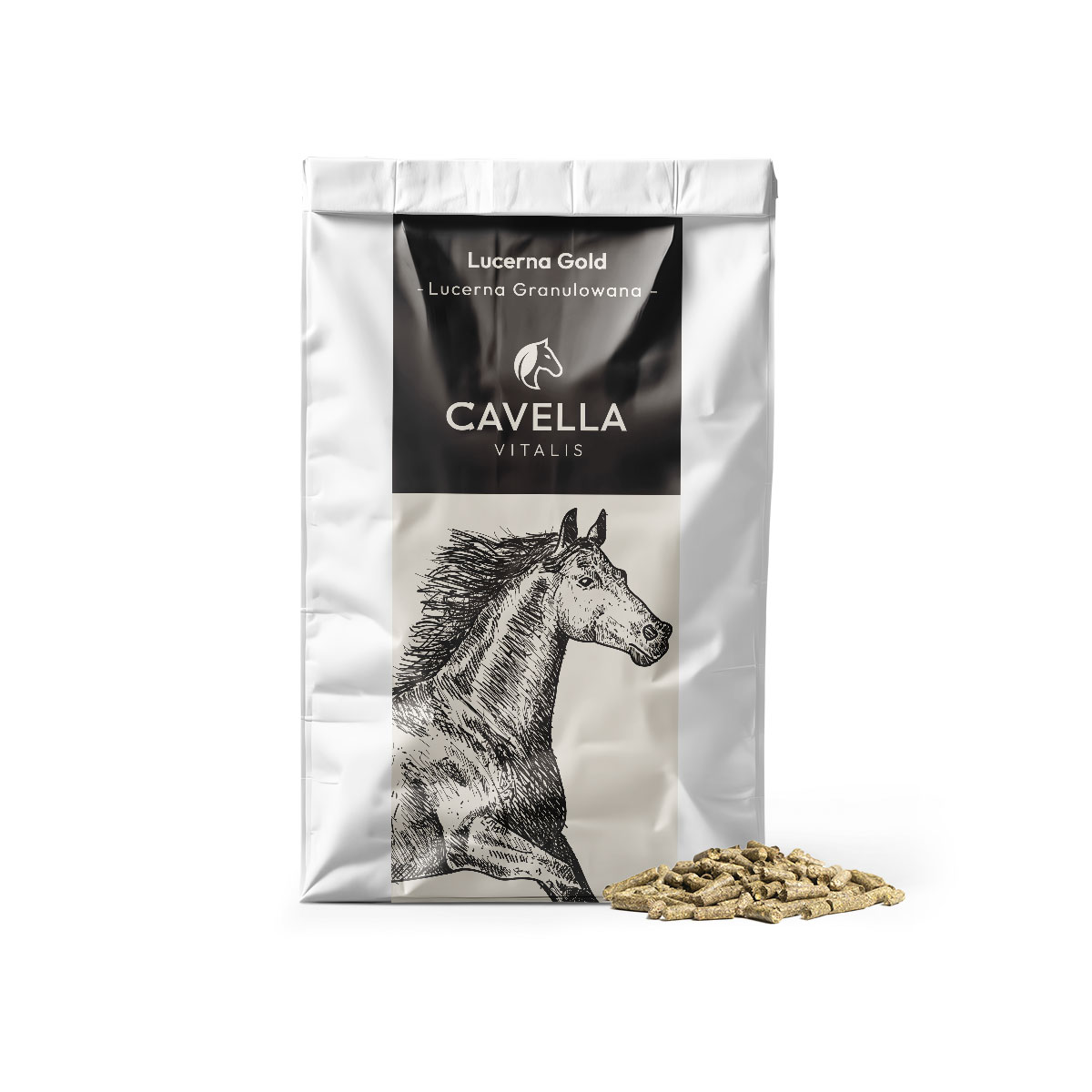 Cavella Lucerna Gold – Granulovaná Lucerna pro koně – 20 kg