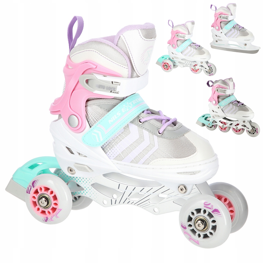 Kolečkové Kolečkové Brusle s nastavitelnou kolečkou, Pu gumou, 4 v Brusle Na Led rekreační Brusle 2v1