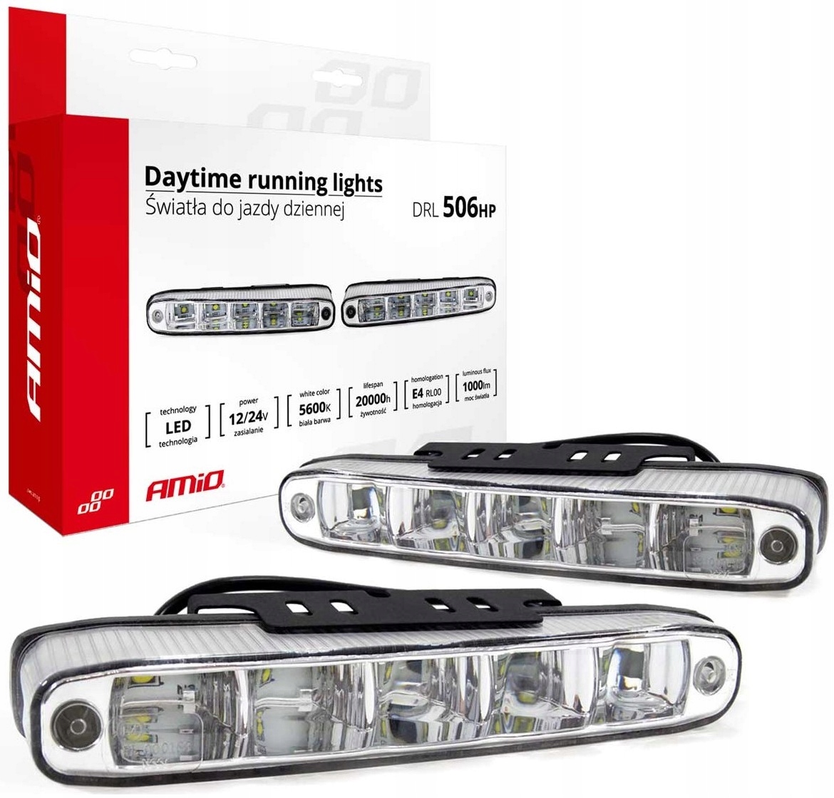 

Światła Dzienne Do Jazdy Led Drl 12/24V E4 Mocne