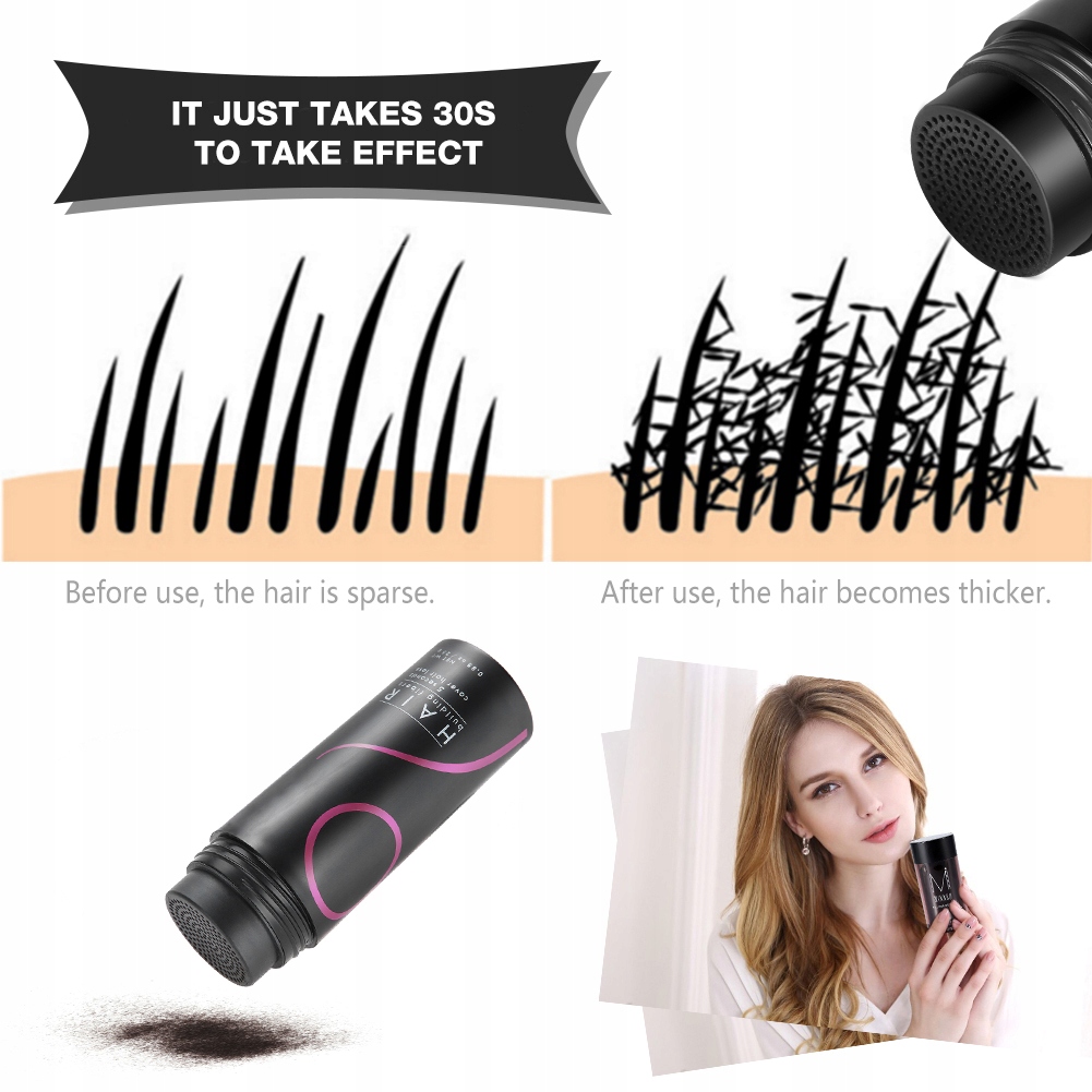 5 KOLORÓW WŁÓKNO BUDUJĄCE WŁOSY ZAGĘSZCZACZ Marka bez marki