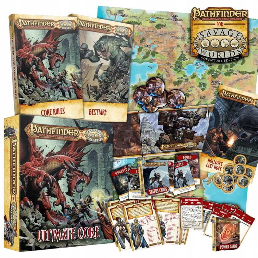 ZESTAW PODRĘCZNIKÓW PATHFINDER FOR SAVAGE WORLDS ULTIMATE CORE BOXED SET