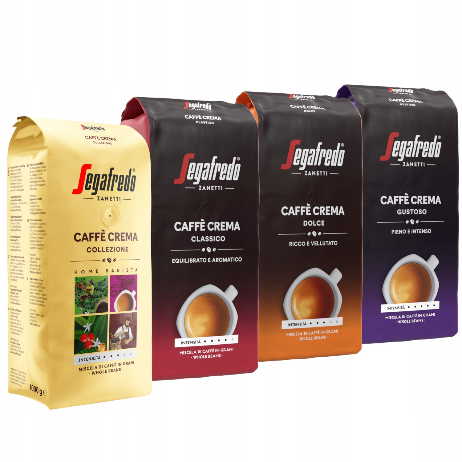 Zestaw kawa ziarnista Segafredo Caffè Crema 4x1 kg