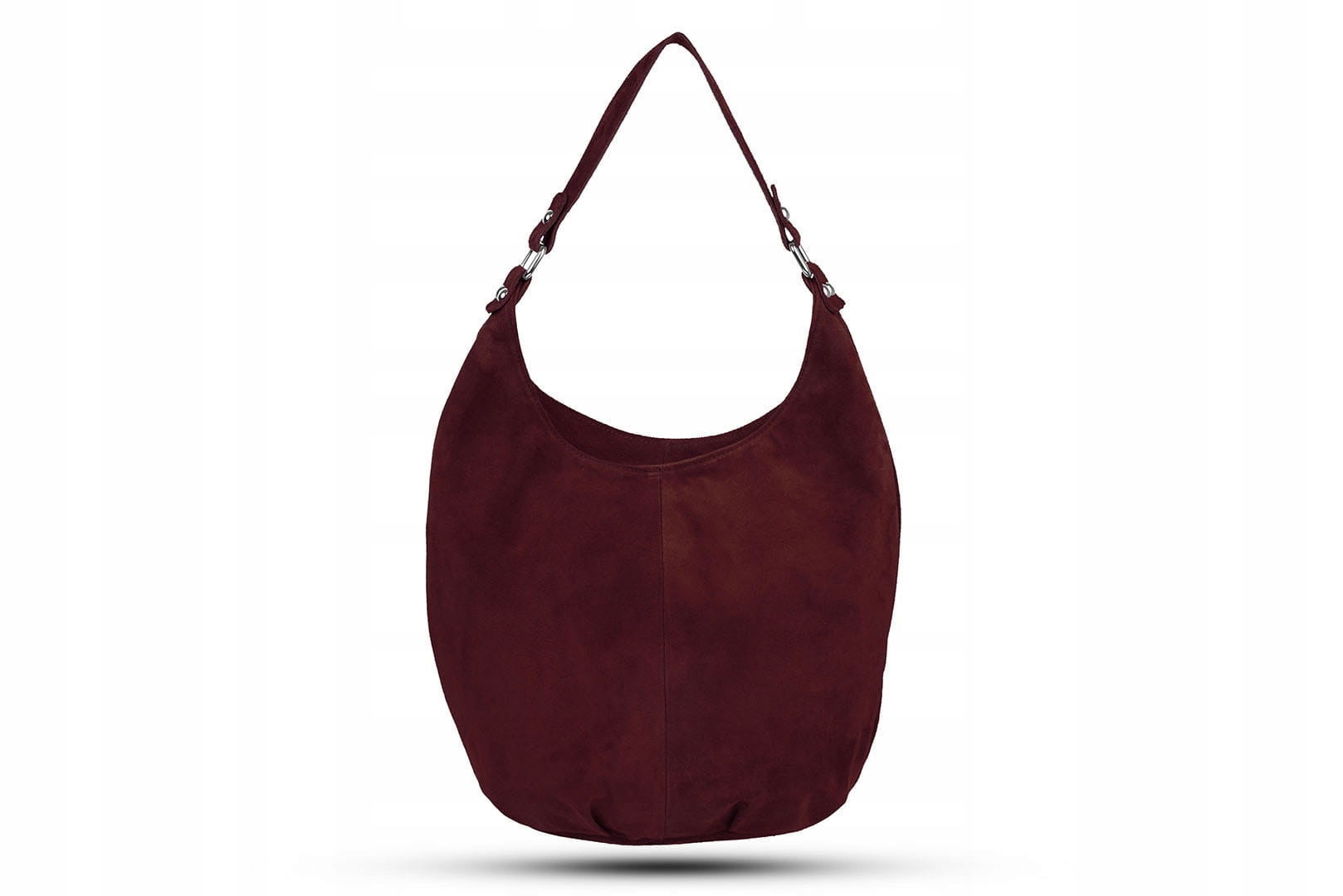 Kožená taška Vera Pelle Semišová Kapa Bordó