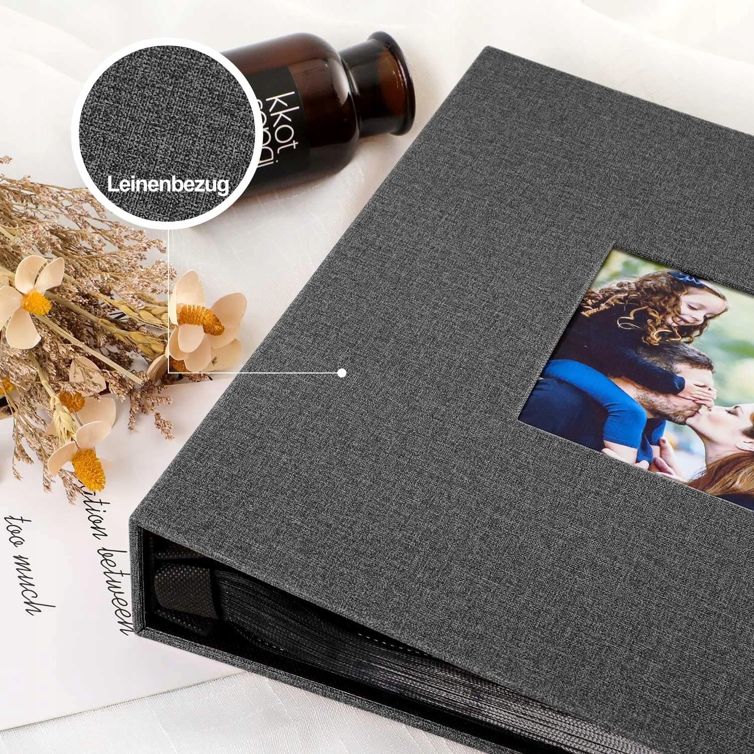 ALBUM FOTOGRAFICZNY NA 1000 ZDJĘĆ LNIANY NA ZDJĘCIA POZIOME I PIONOWE 10/15