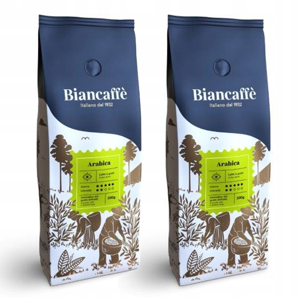 Levně Káva Zrnková Biancaffe Espresso Bar 100% Arabica 2x500g káva z Itálie