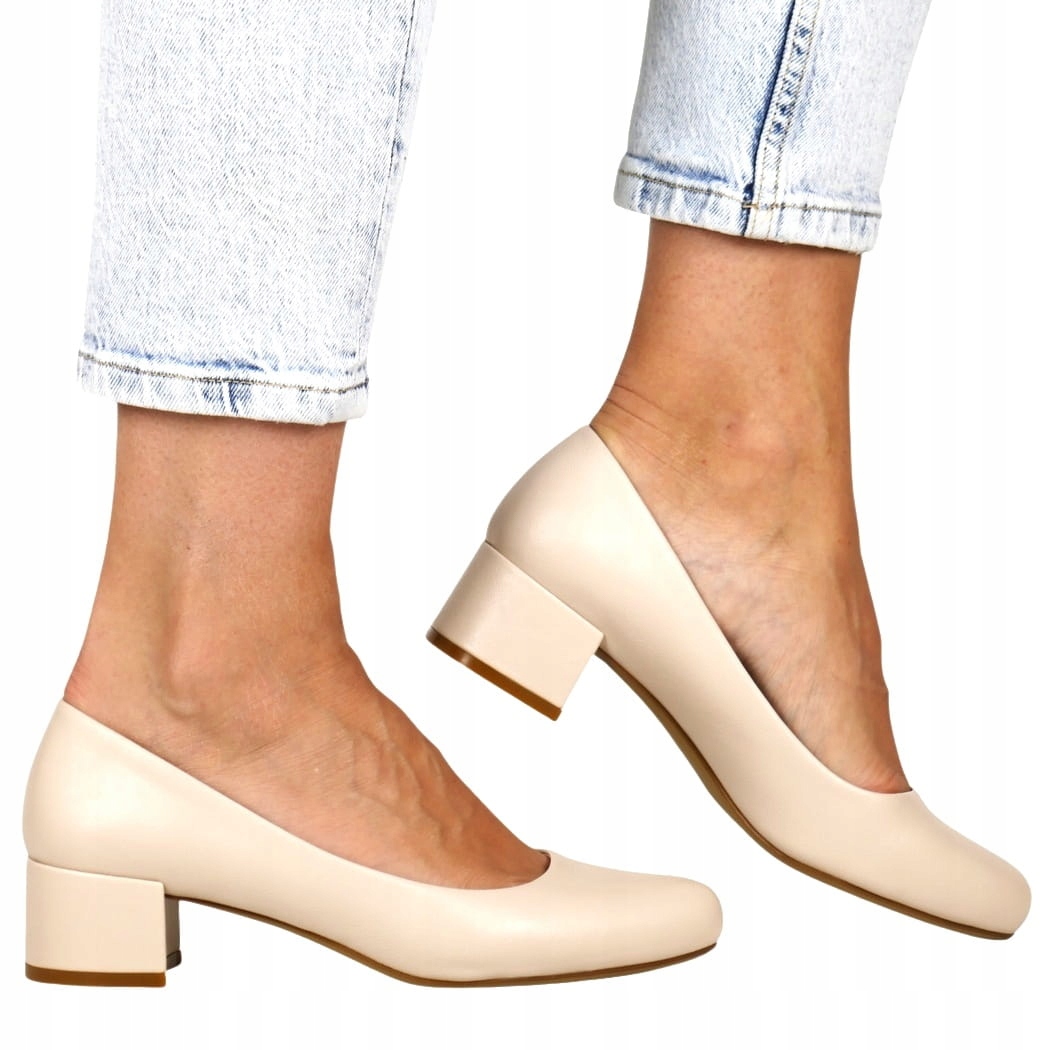 iButy Lodičky Na Nízkém Podpatku Pohodlné Polobotky Béžové Tělové Nové Barvy