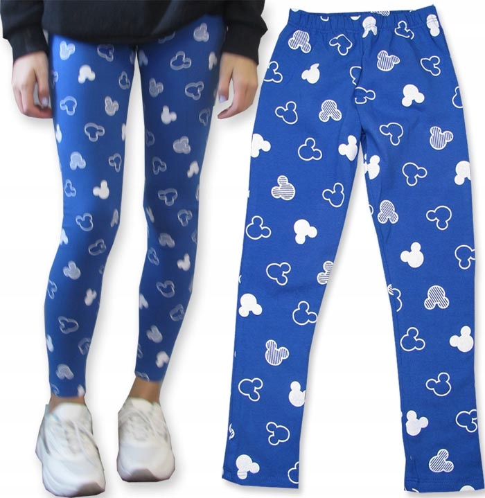 

158 Legginsy Myszka długie bawełniane dzianinowe