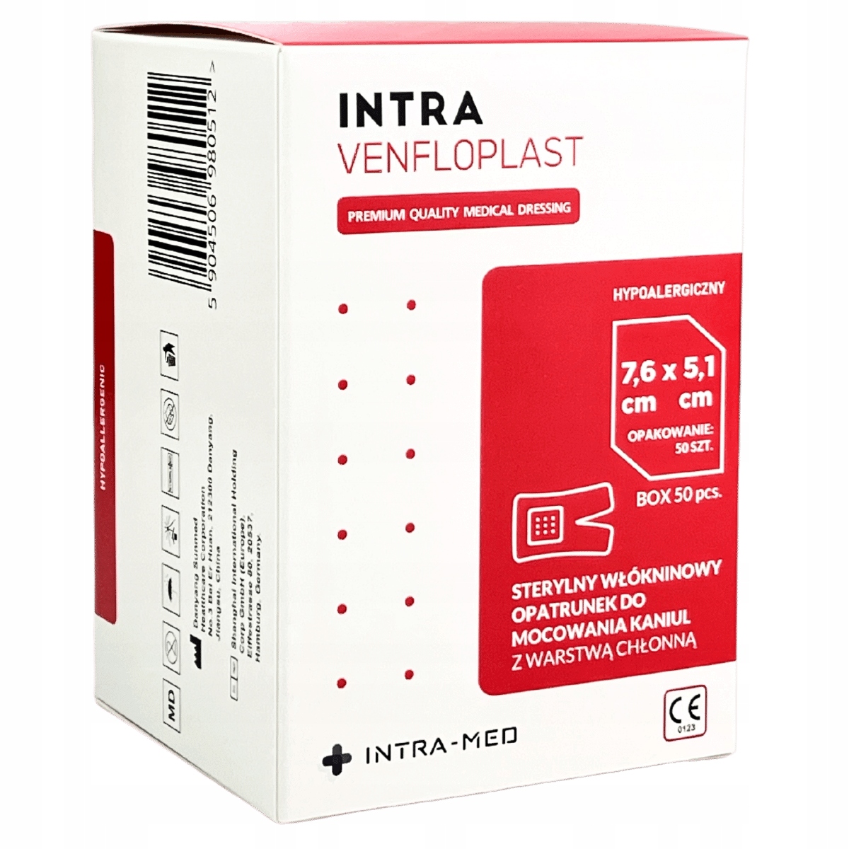 

Plaster do mocowania kaniul 7,6cm x 5,1cm 50szt.