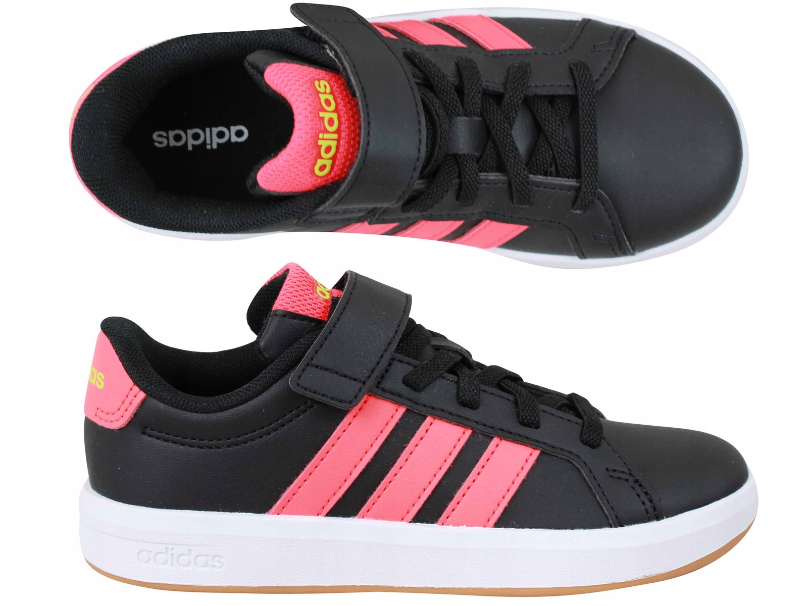 Adidas Grand Court JP9372 Buty Trampki Dziecięce Na Rzep Gumki