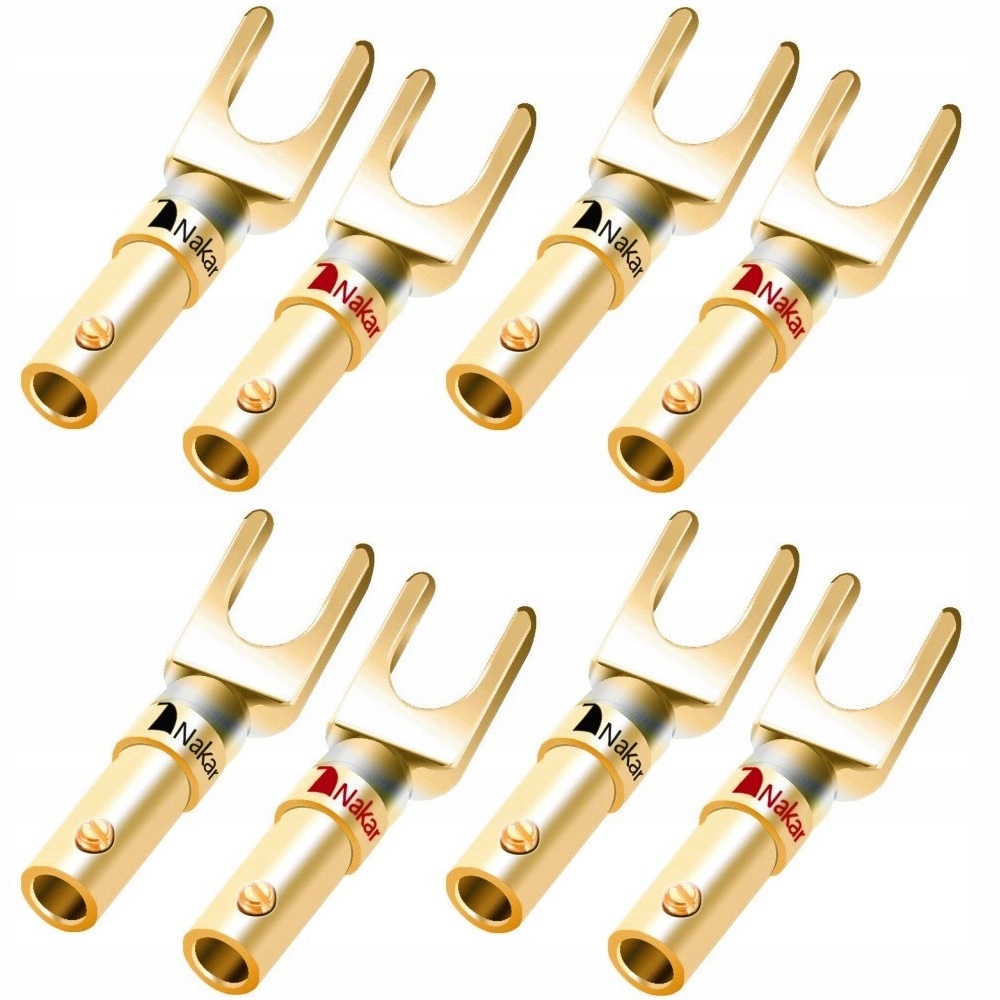 

Wtyki Głośnikowe Widełkowe Nakamichi Hq Gold 8 Szt