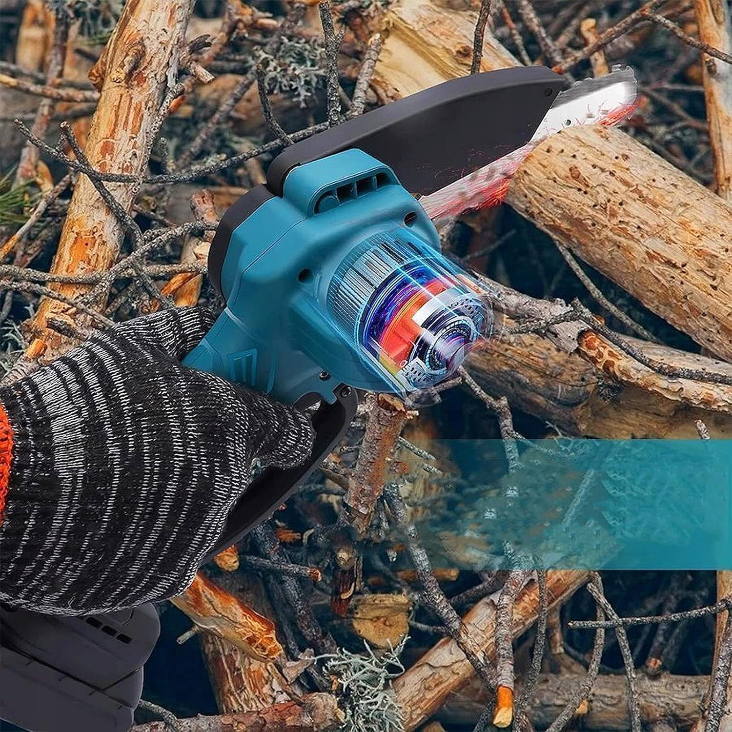 PIŁA 2 W1 ŁAŃCUCHOWA AKUMULATOROWA DO GAŁĘZI PILARKA 2X PROWADNICA 6" 4" Marka bez marki