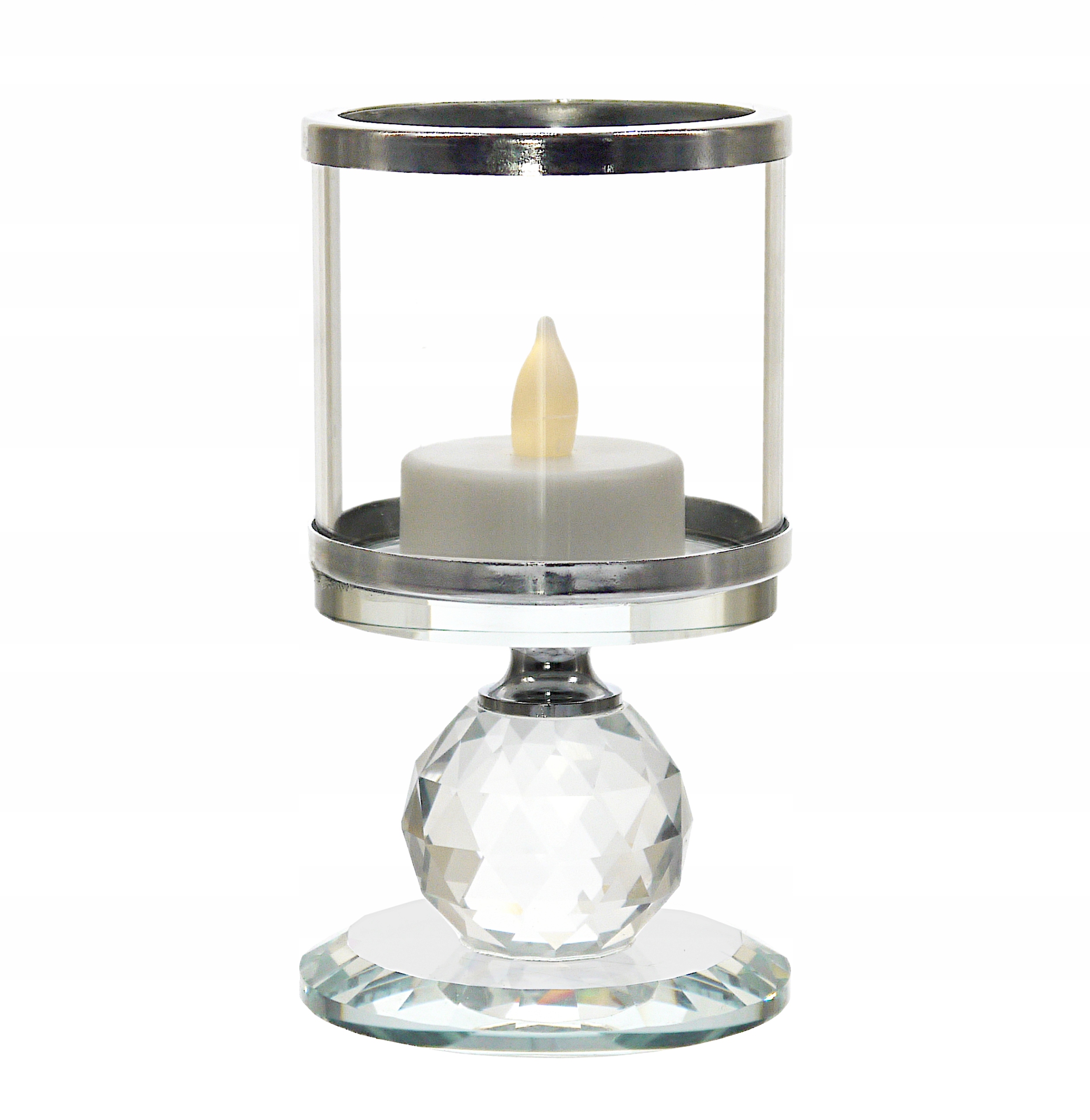 

Szklany Świecznik Kandelabr Lampion Tealight 12,5c