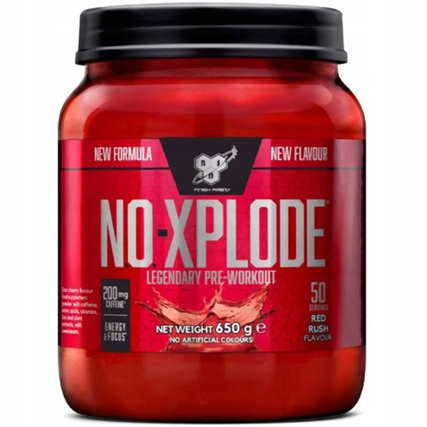 Bsn NO-Xplode předtréninkovka pumpa energie 650 g red rush