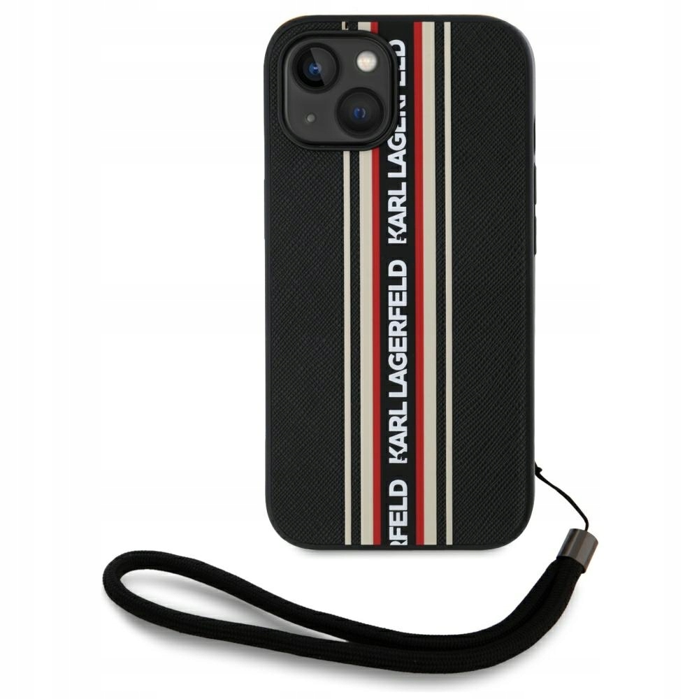 Pouzdro Pro Iphone 15 Karl Lagerfeld Saffiano Athleisure Stripes Cord
