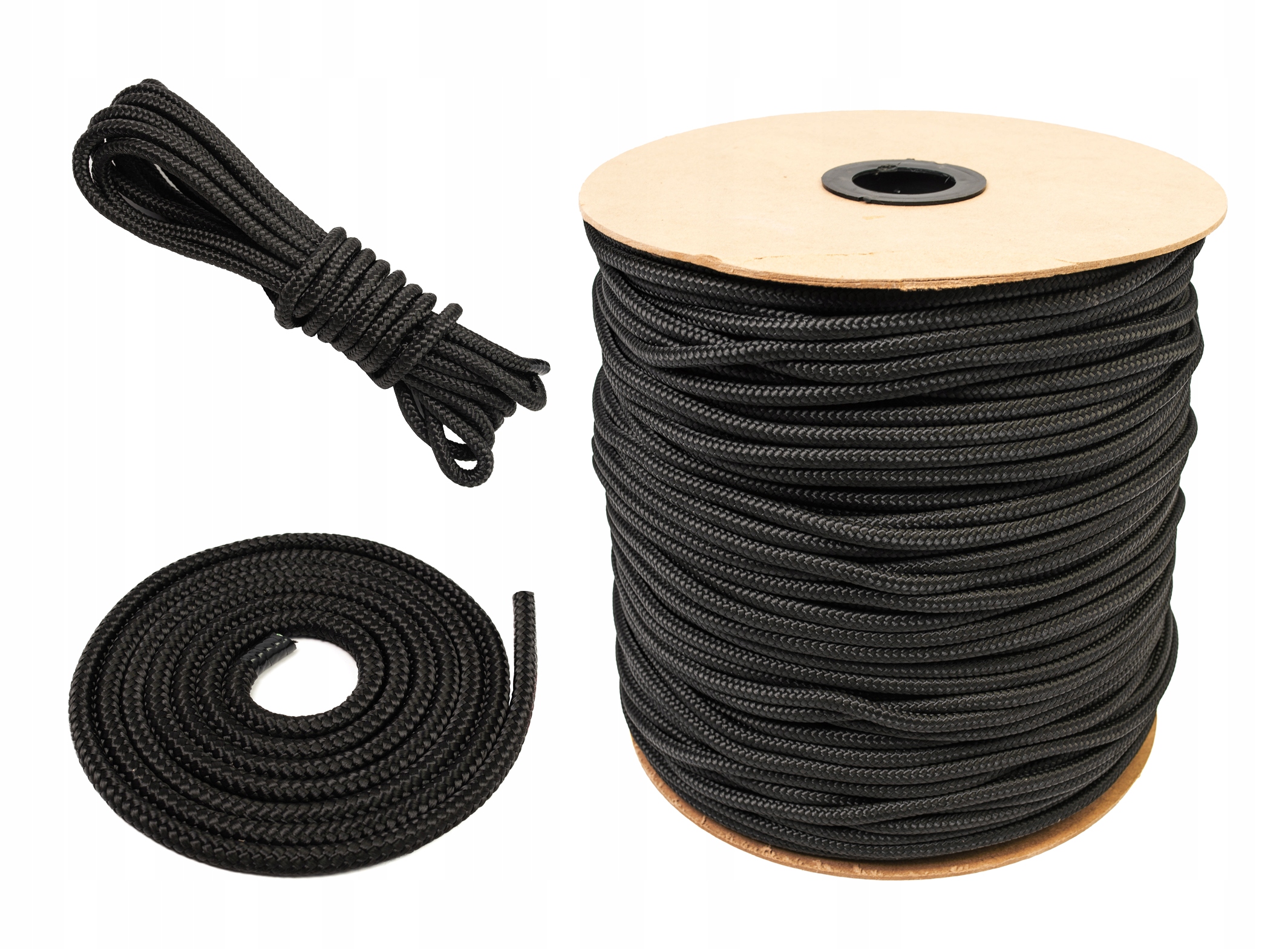 Polypropylenové Lano Černé Námořnické Lanko Pletené 14 mm 50 M