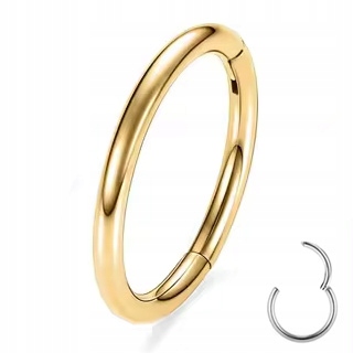 KOLCZYK KÓŁKO ZŁOTY CLICKER STAL 316L 0,8/6