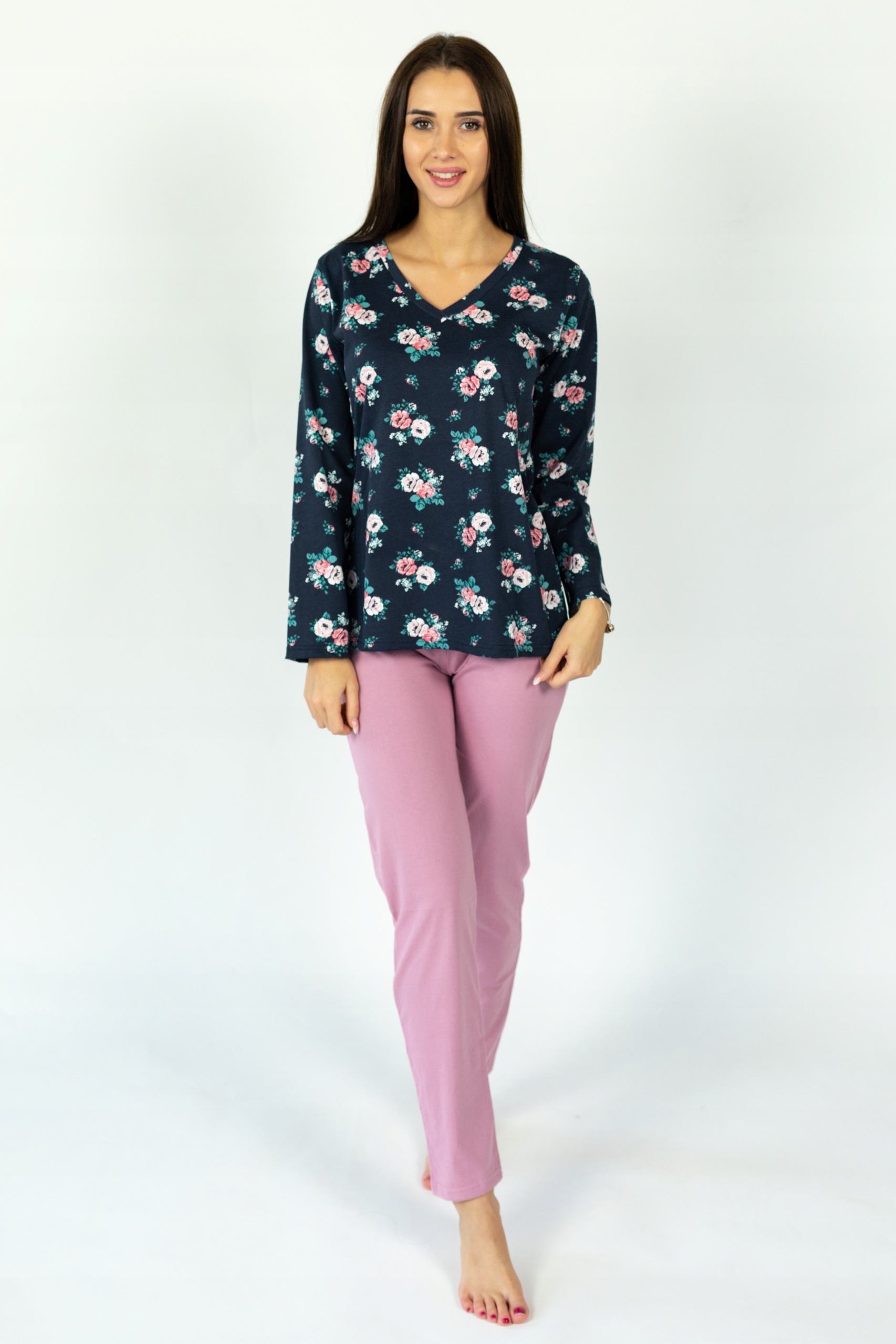 Dámské Pyžamo Kuba Sýr Květy 3XL