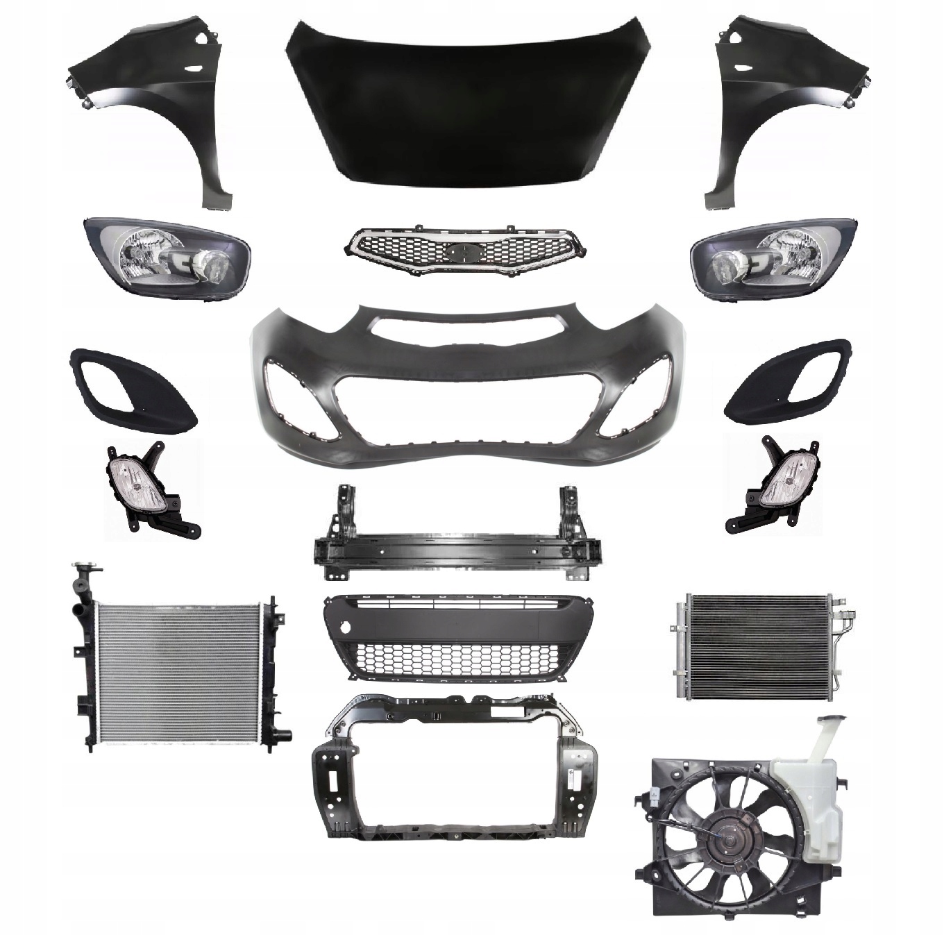 PICANTO 11-17 ПЕРЕД КАПОТ БАМПЕР ПЕРЕДНЯЯ ПАНЕЛЬ КРЫЛО