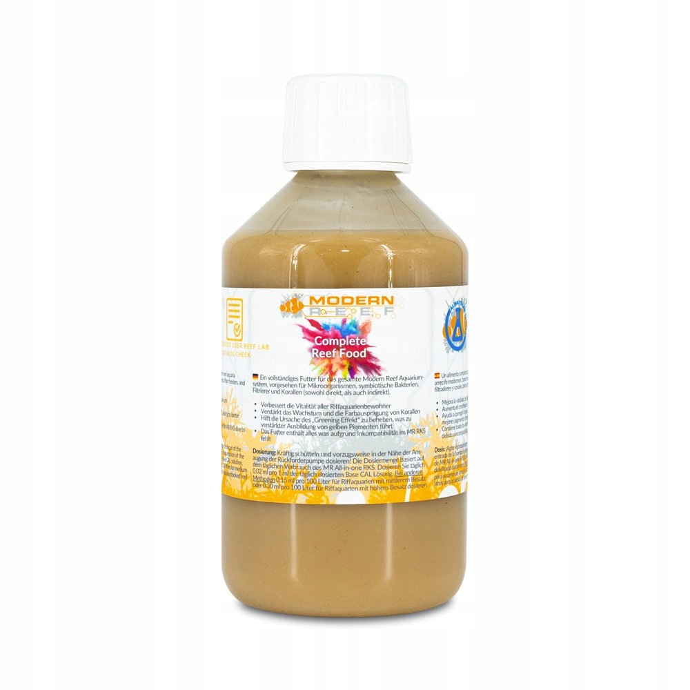 Modern Reef Complete Reef Food 250 ml – kompletní krmivo s aminokyselinami pro