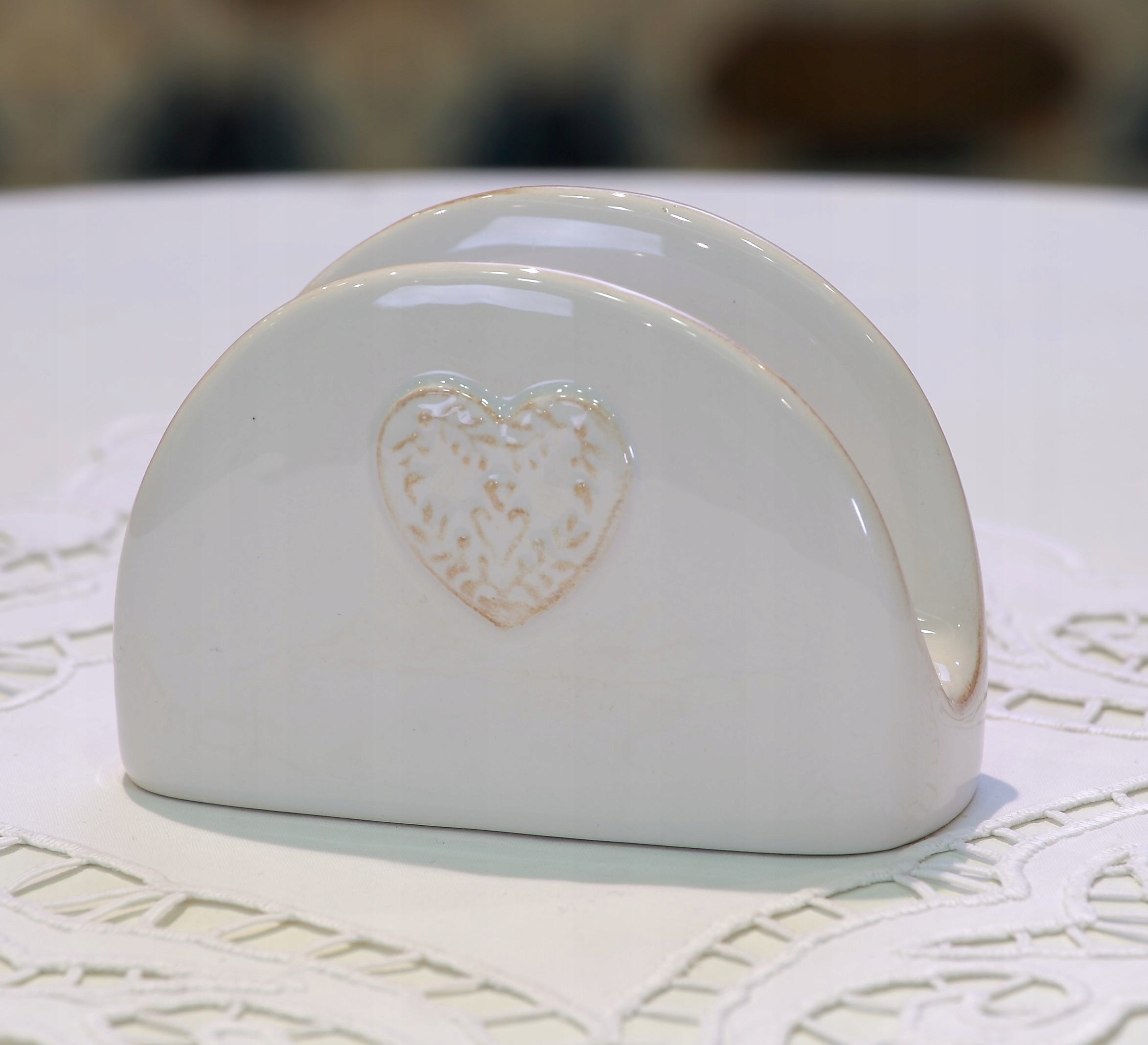 SERWETNIK CERAMICZNY, SERWETNIK Z SERCEM EAN (GTIN) 5907608323201