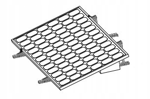 Horizontální balastová konstrukce 15 stupňů na 1 modul