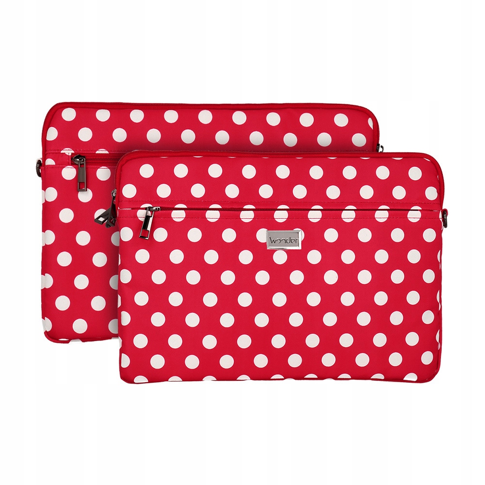 Wonder Sleeve Laptop 15-16 cali groszki czerwone