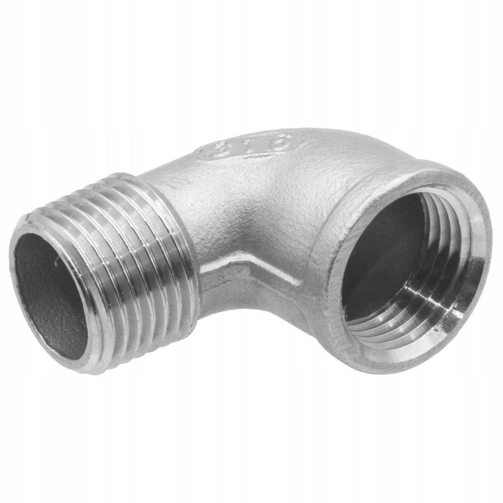 3 0/0" Vnitřní Závit/vnější Závit Závitové Koleno Nyplové 90st. nerezové Kyselinovzdorné A4 316