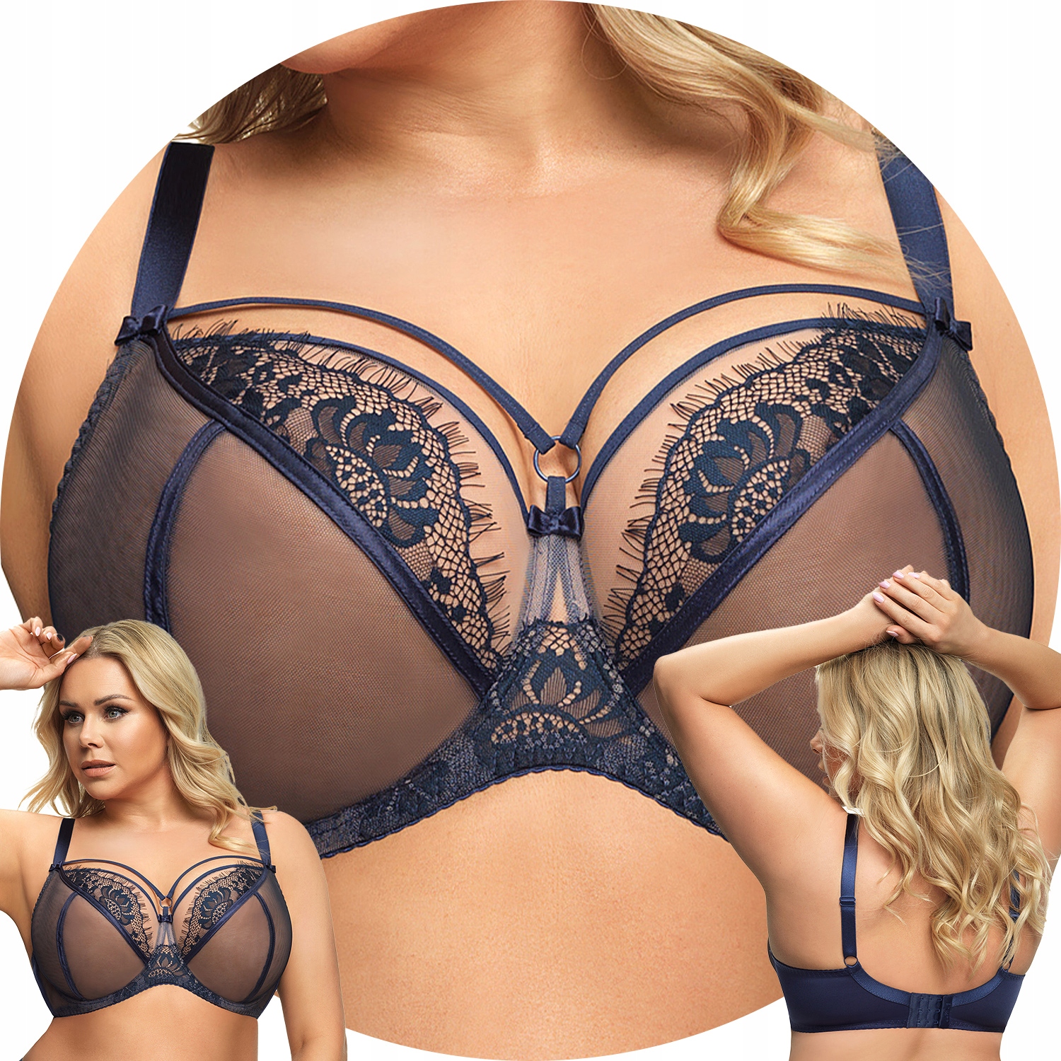 Podprsenka Soft Gorsenia K496 Paradise tmavě modrá 75K