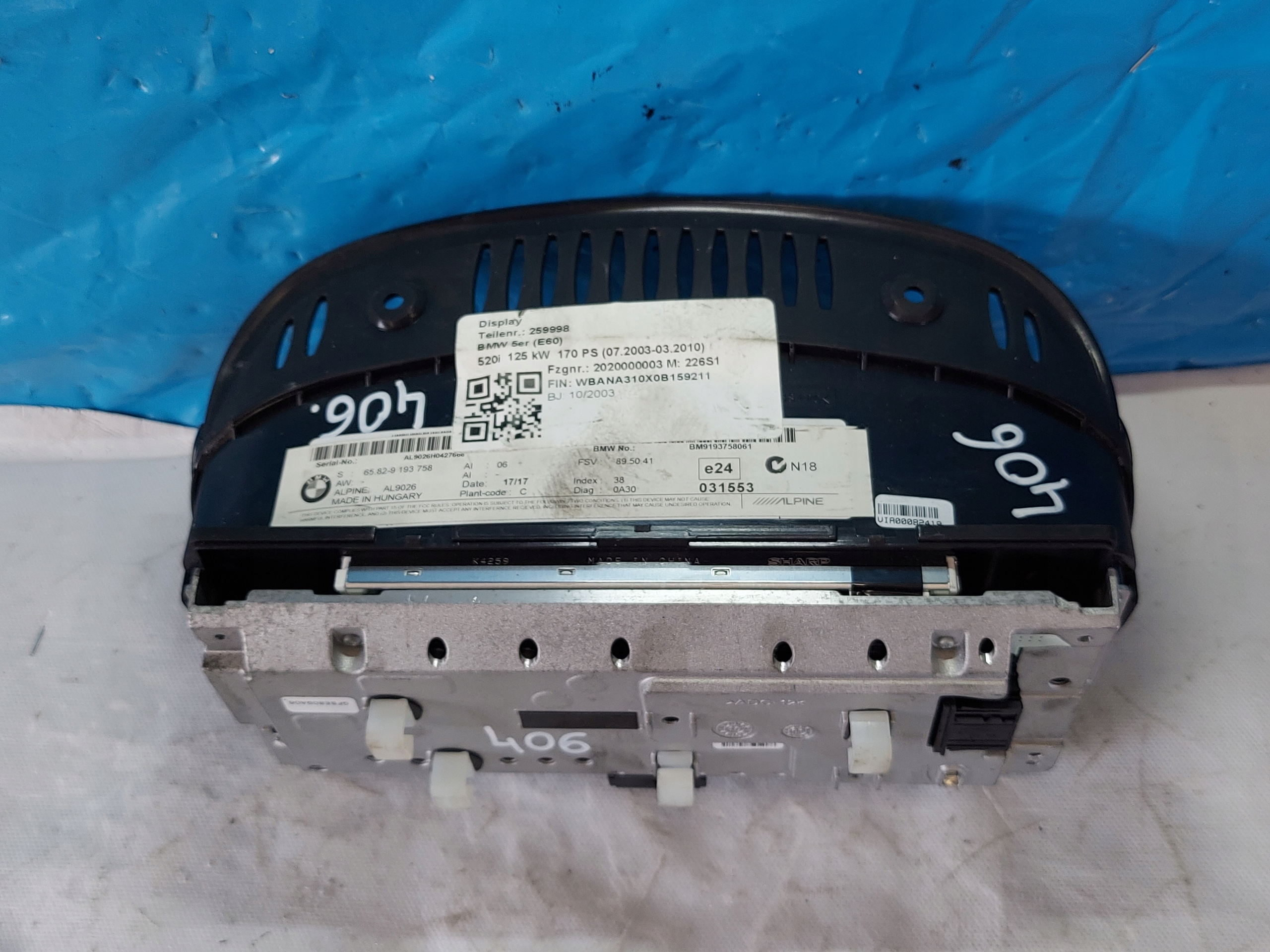 MONITOR display BMW E60 AL9026