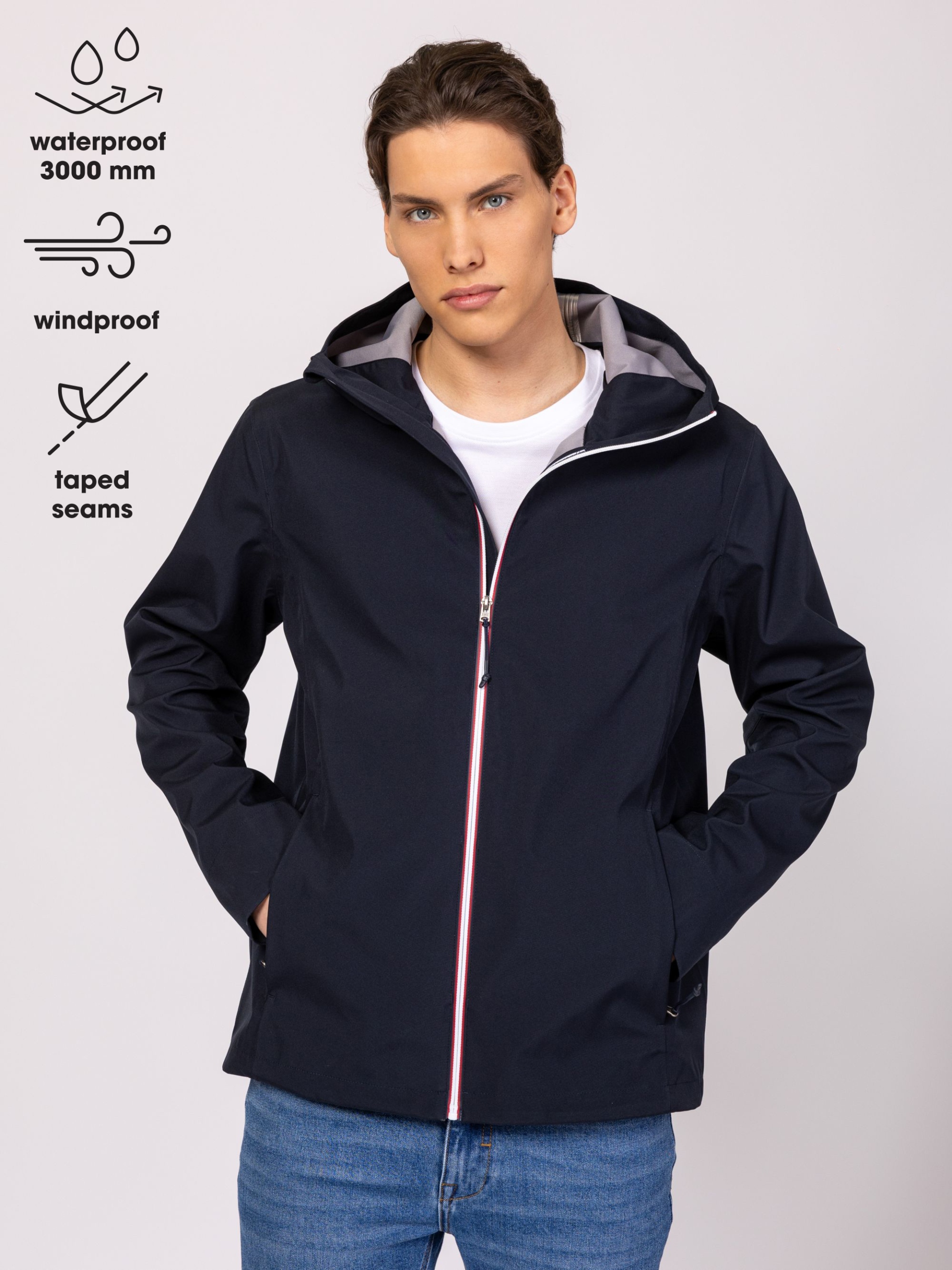 Heavy Tools Pánská Jarní Přechodová Bunda S Kapucí Nobod, Tmavě Modrá, M