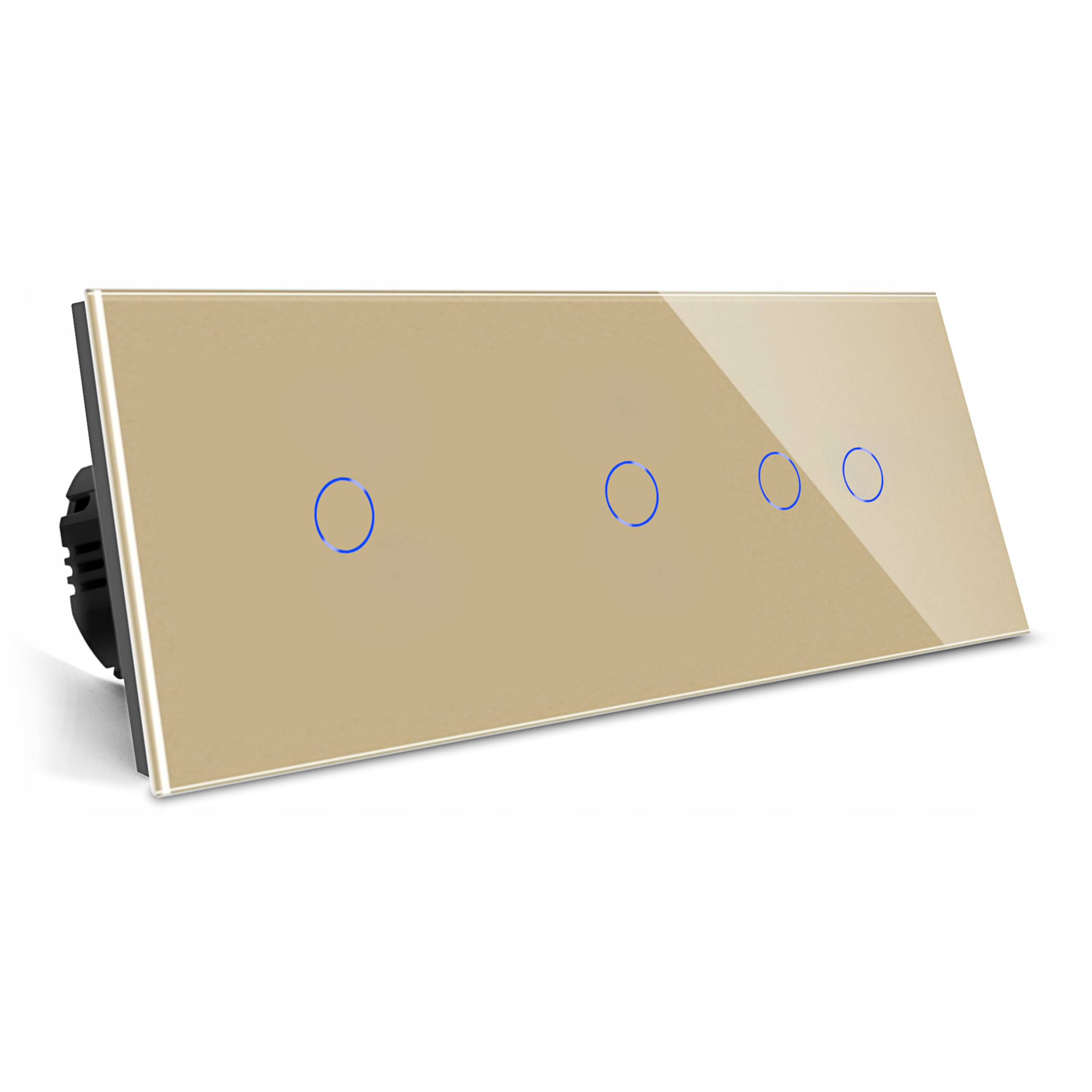 Dotykový Spínač Světla 1+1+2 Sklo 4 Tlačítka Skleněný Spínač