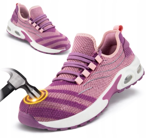 DAMSKIE półbuty ROBOCZE lekkie Z PODNOSKIEM bhp WYGODNE do pracy