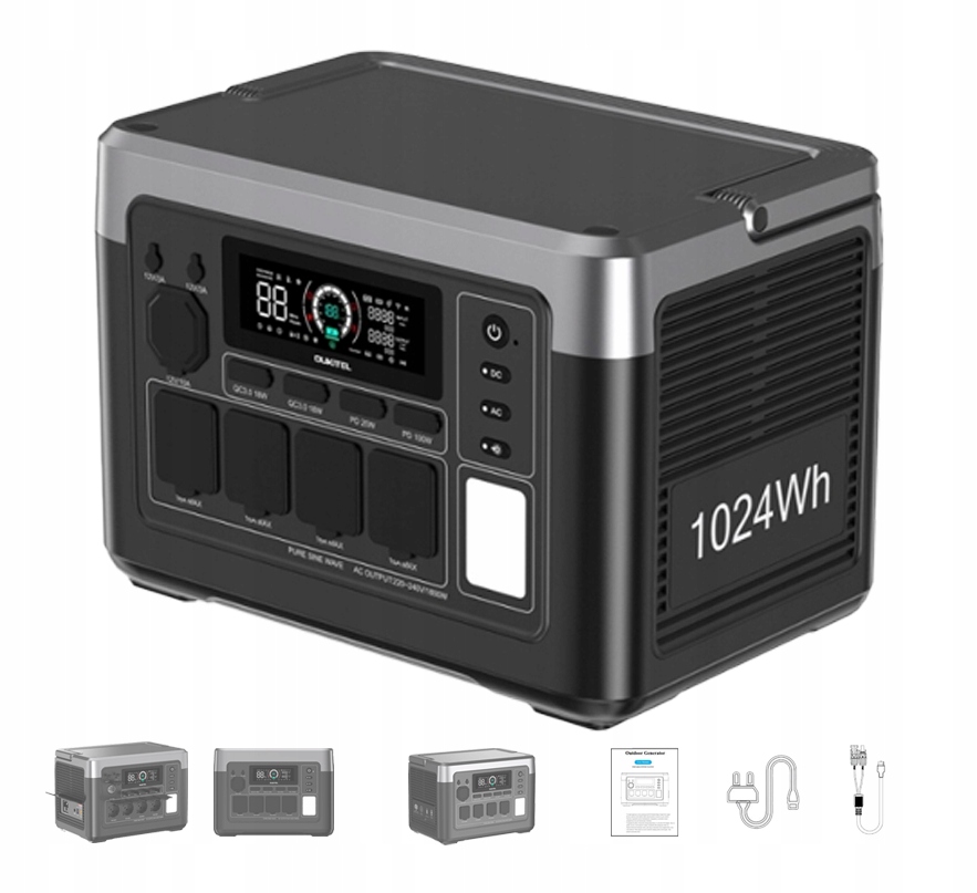 Přenosná napájecí stanice Oukitel P1000 Plus 1800W 1024Wh App