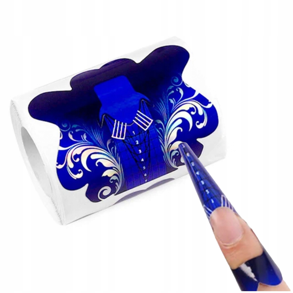 Szablony Formy Do Przedłużania Motylki 50 sztuk SZEROKIE niebieskie Liczba sztuk 50 szt.