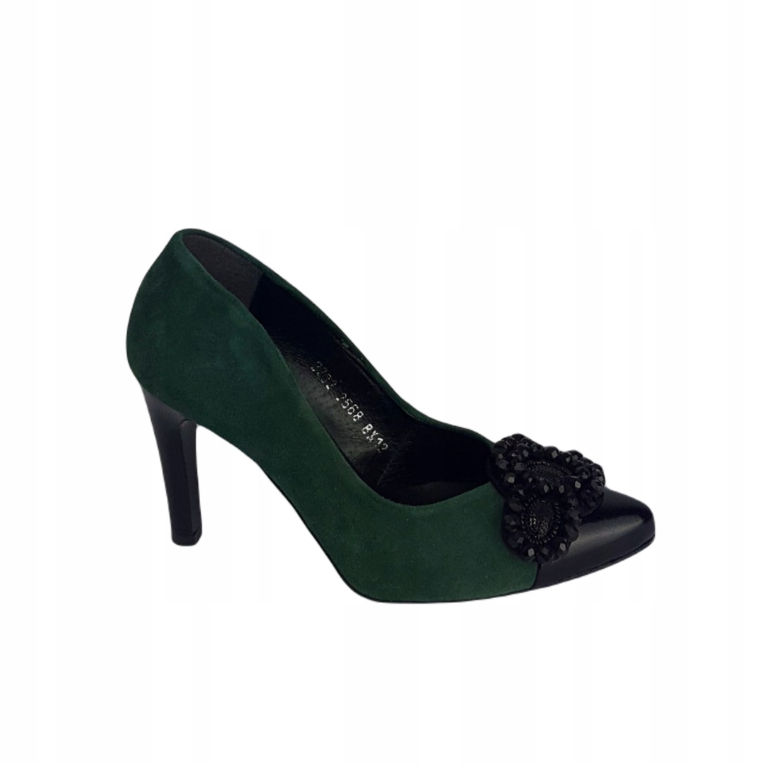 Dámské lodičky Higo 2568 ČERNÁ287/ZELENÁ364 39, Zelená