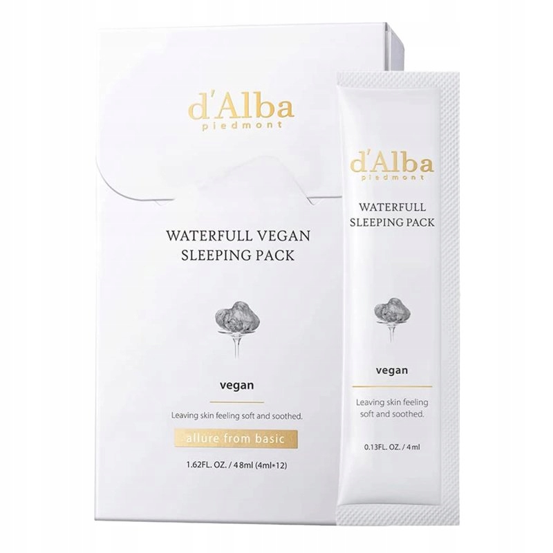 d'Alba Noční maska 12x4 ml Lanýž Vegan s intenzivní hydratací