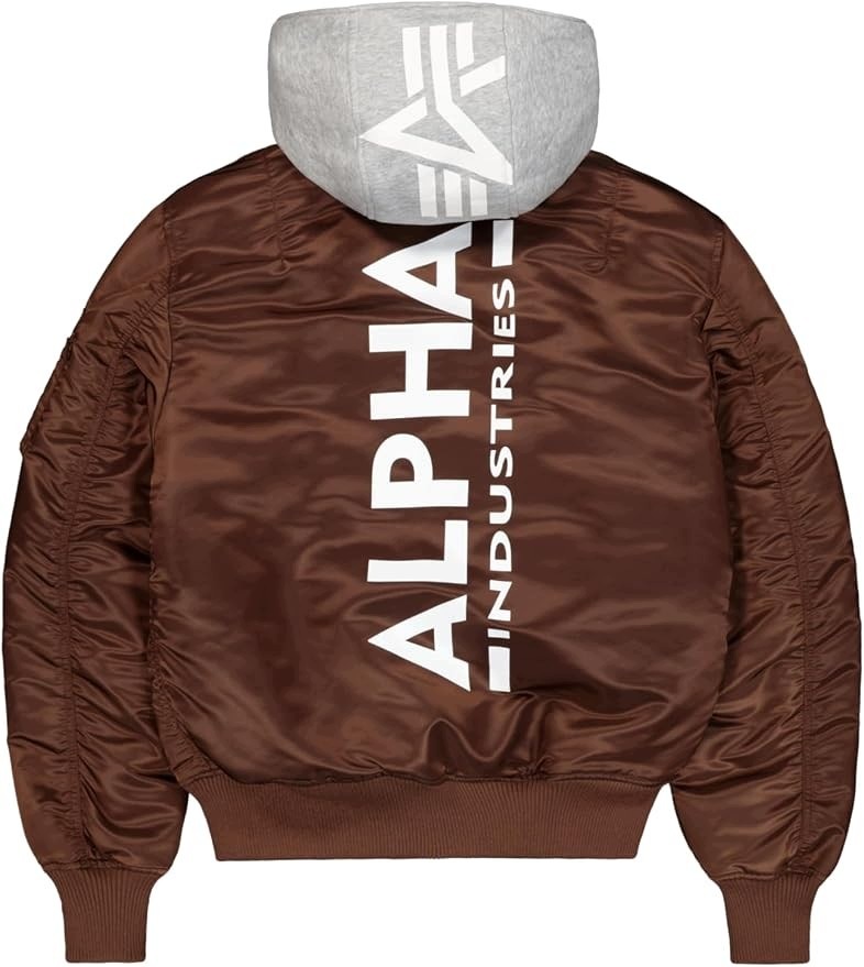 Kurtka Alpha Industries MA-1 Zip hood Backprint powder brown XL