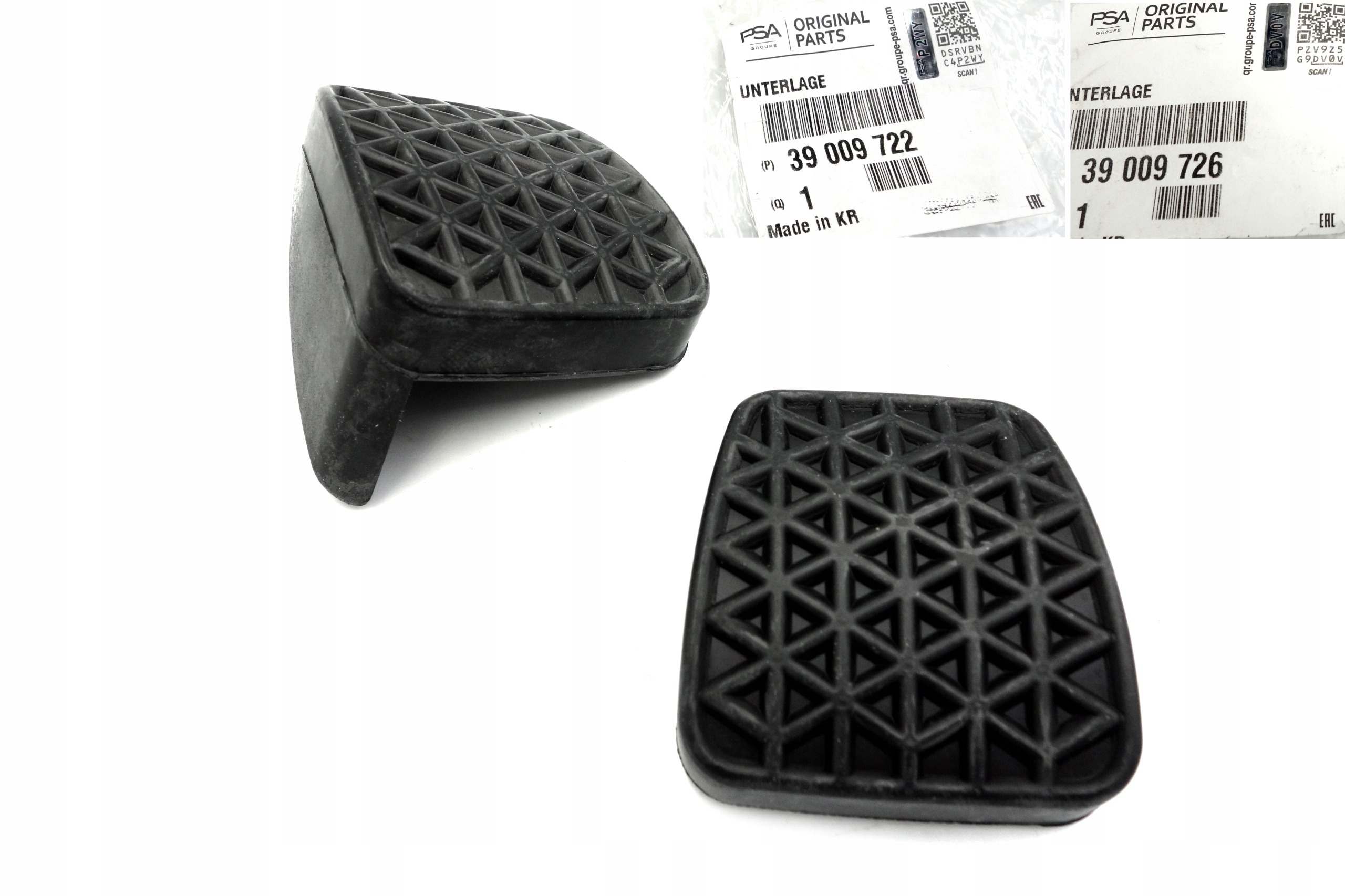 GUMY NAKŁADKI PEDAŁÓW HAMULEC SPRZĘGŁO OPEL ASTRA K 39009722 39009726 OE