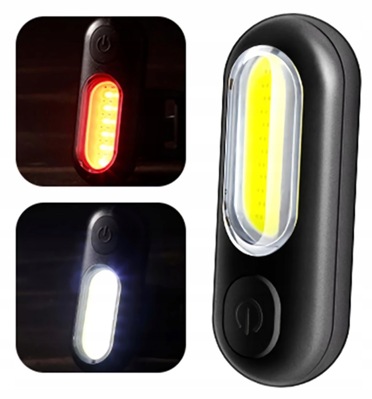 LAMPKA ROWEROWA PRZEDNIA TYLNA LED USB WODOODPORNA Źródło światła dioda LED