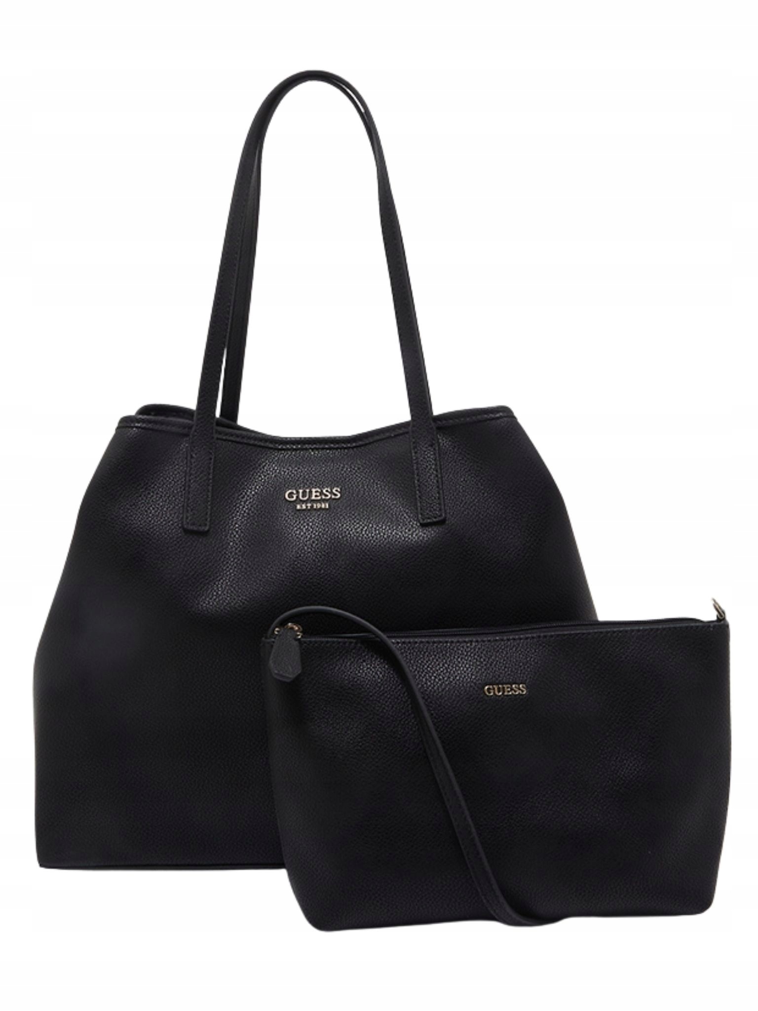 Dámská Kabelka Guess Vikky Tote Černá 2v1 přes rameno velká shopper eko kůže