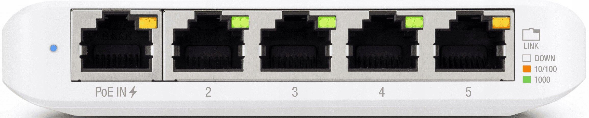 UBIQUITI UniFi Switch Flex Mini, 5 port, (4) GbE, (1) GbE PoE input port for power — 8