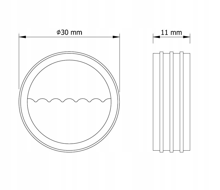 2x Zawieszka do ścian panelowych i luster fi 30 mm Marka inna