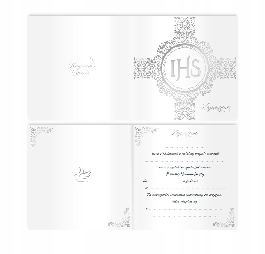 ZAPROSZENIE NA KOMUNIĘ zaproszenia 10sztuk KOMUNIA Rodzaj komunia
