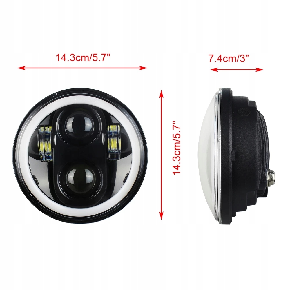 REFLEKTOR LAMPA PRZÓD MOTOCYKLOWA LED HOMOLOGACJA Producent inny