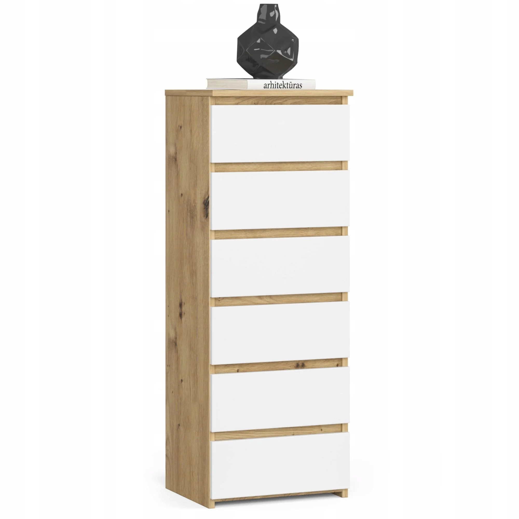 Komoda CL6 Pk Dąb Artisan Biała