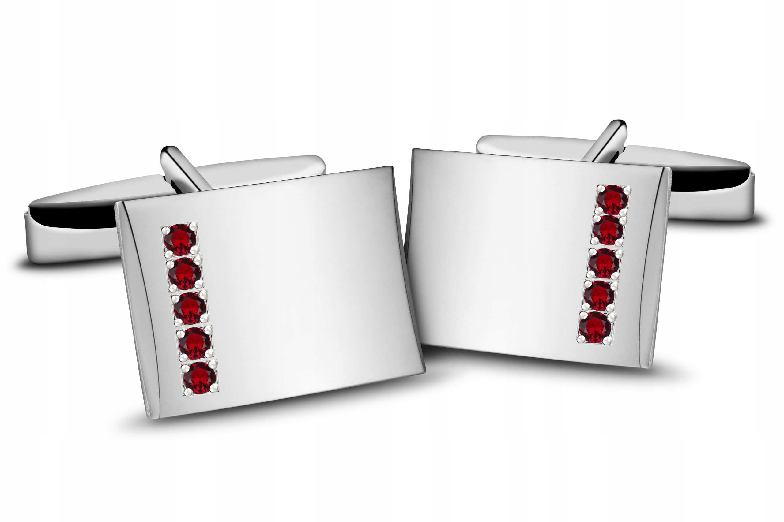 Sponky ag925 s rubíny
