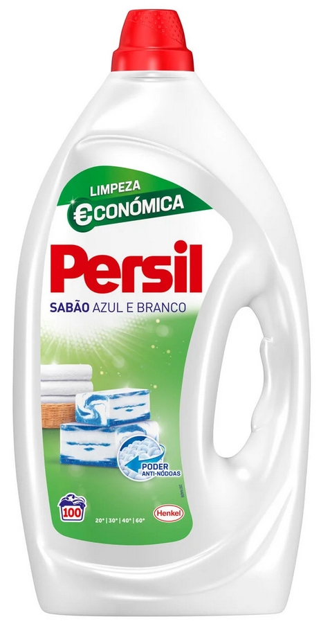 Levně Persil Gel 4,5 L 100 Praní Gel na praní Bílého a Světlého prádla Sabao Azule