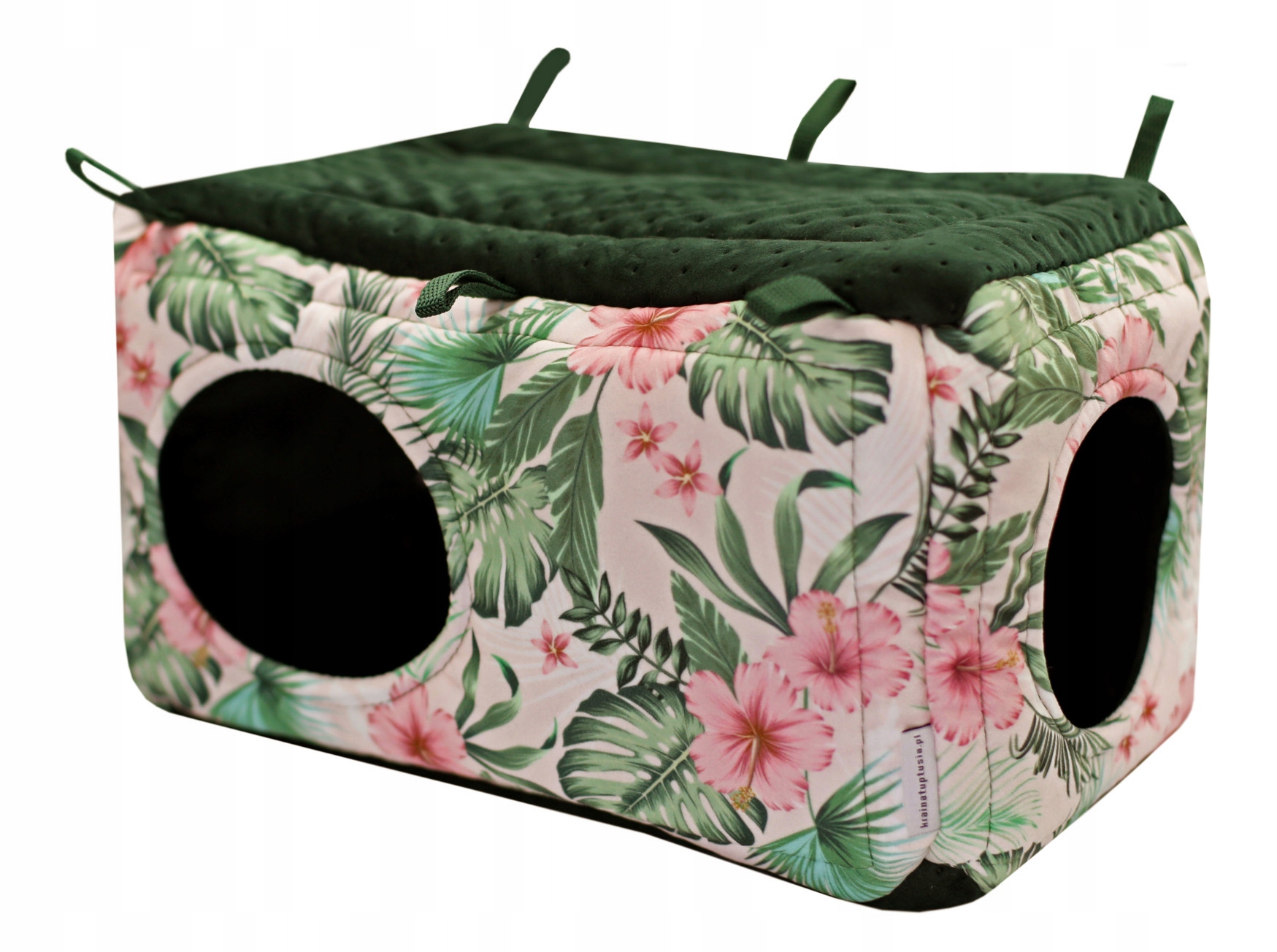 Levně Dvojitý Rohový Domek S Dvěma Pravými Vchody Ibiškový Květ Pro Hlodavce